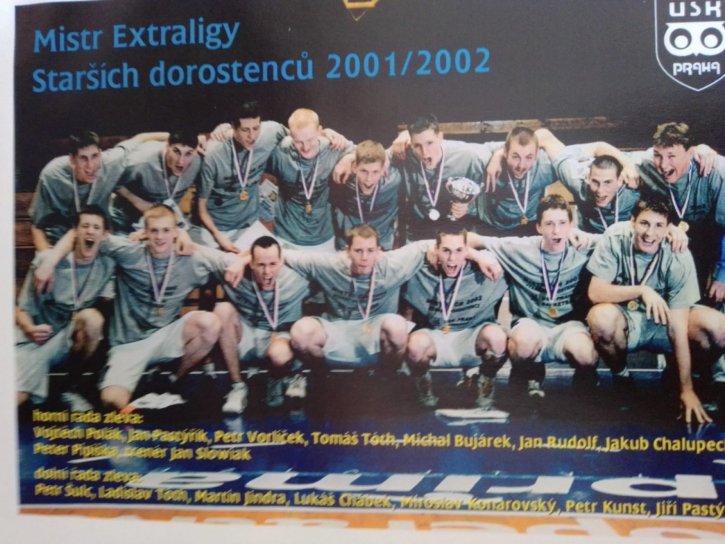 Tým USK Praha - starší dorostenci 2001:2002