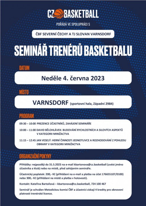 Basketbalový seminář u nás ve Varnsdorfu! 